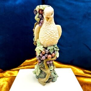 Dove & Grapes Sturdy Resin Candlestick Holder
